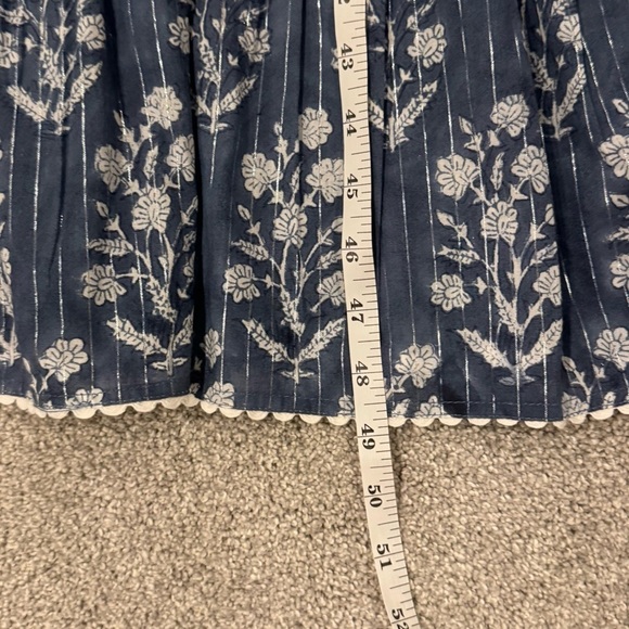 Juliet Dunn Long Swing Dress Midnight Small Flower Block Print Size Large NWOT - Picture 7 of 11